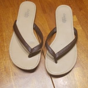 Charlotte Russe flip flops  size 9